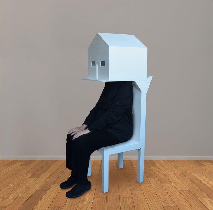 michael jantzen's sculptural chair shapes tiny house shelter for your head