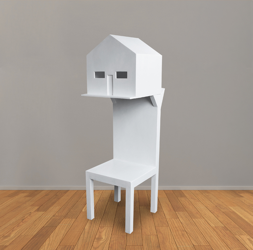 michael jantzen's sculptural chair shapes tiny house shelter for your head