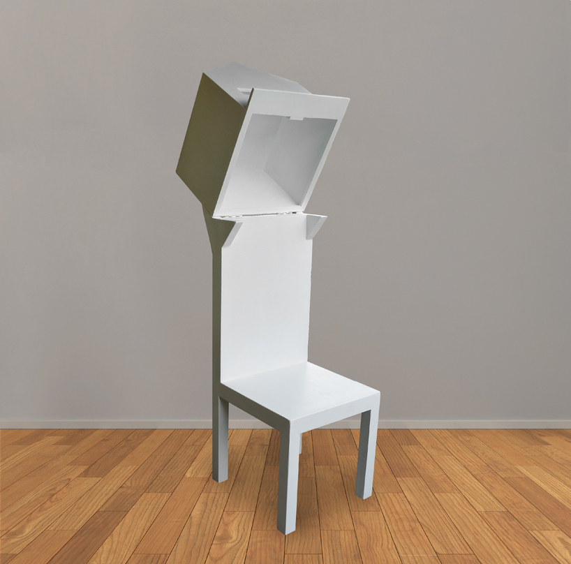 michael jantzen's sculptural chair shapes tiny house shelter for your head