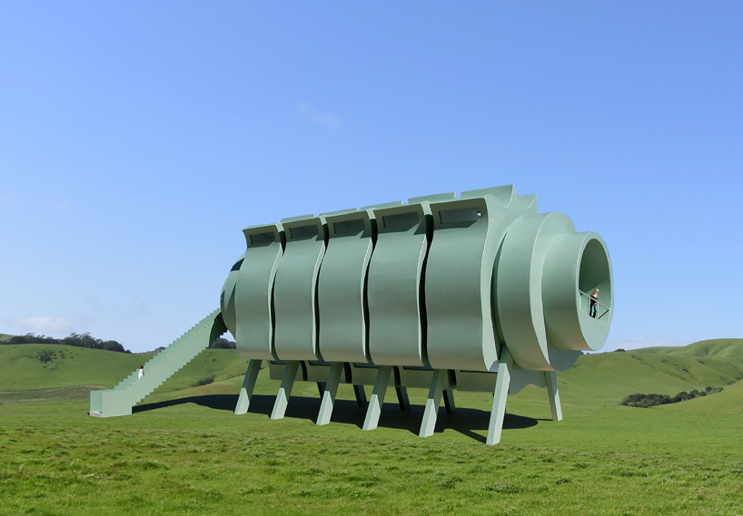 Cinco módulos giratorios se reconfiguran para formar las casas segmentadas interactivas del futuro