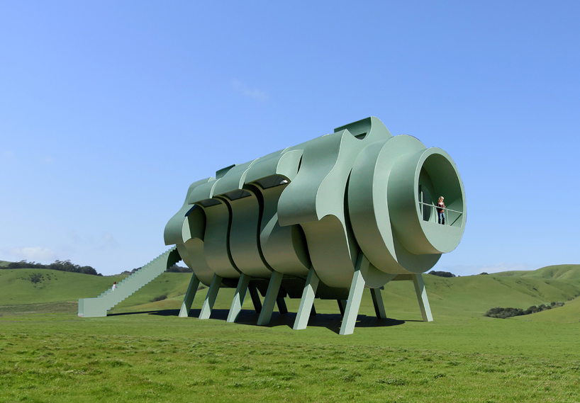 Cinco módulos giratorios se reconfiguran para formar las casas segmentadas interactivas del futuro