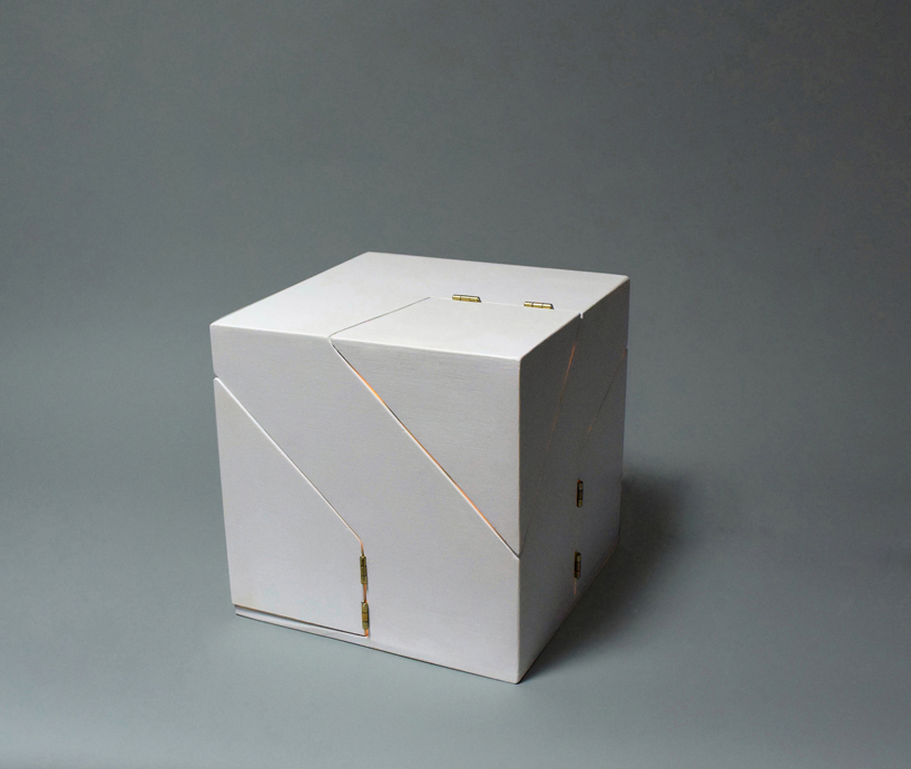 interactive foldable cube lamp