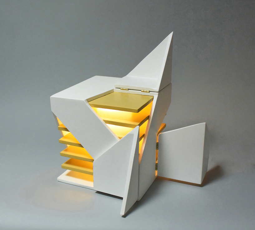 interactive foldable cube lamp