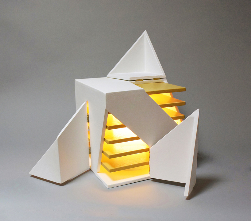 interactive foldable cube lamp