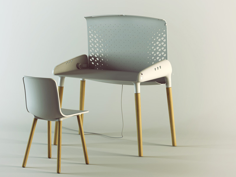lockable co-working table by ZA architects