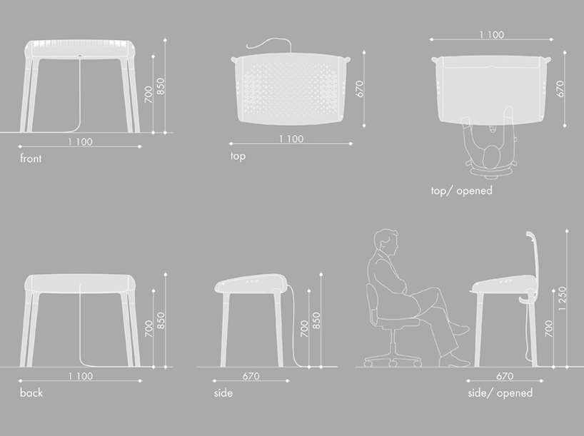lockable co-working table by ZA architects