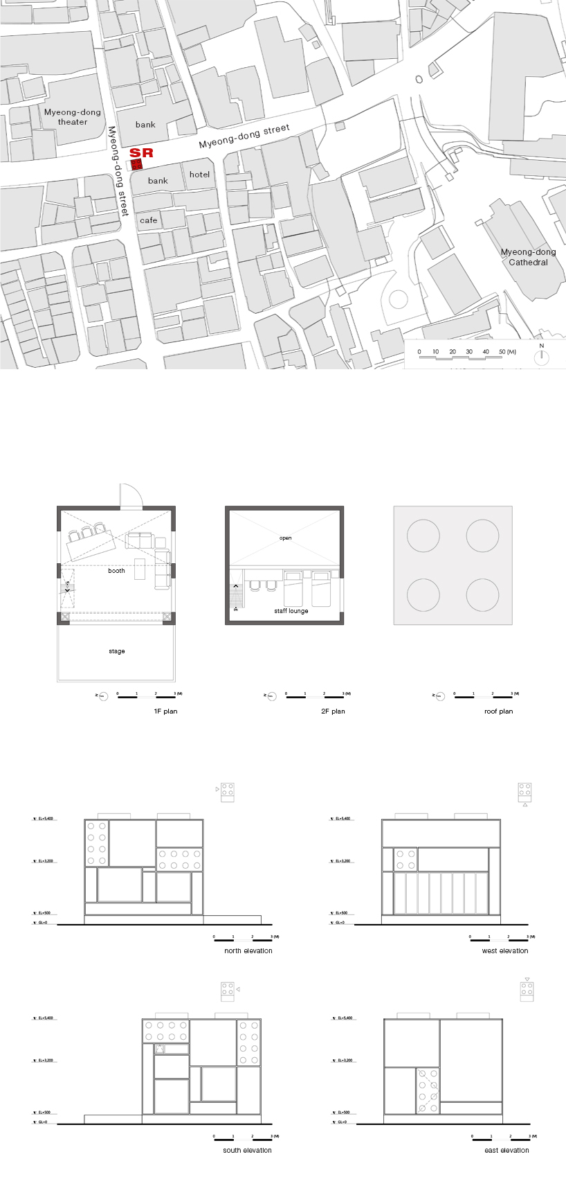 studio_GAON designs red cross cube pavilion as LEGO block