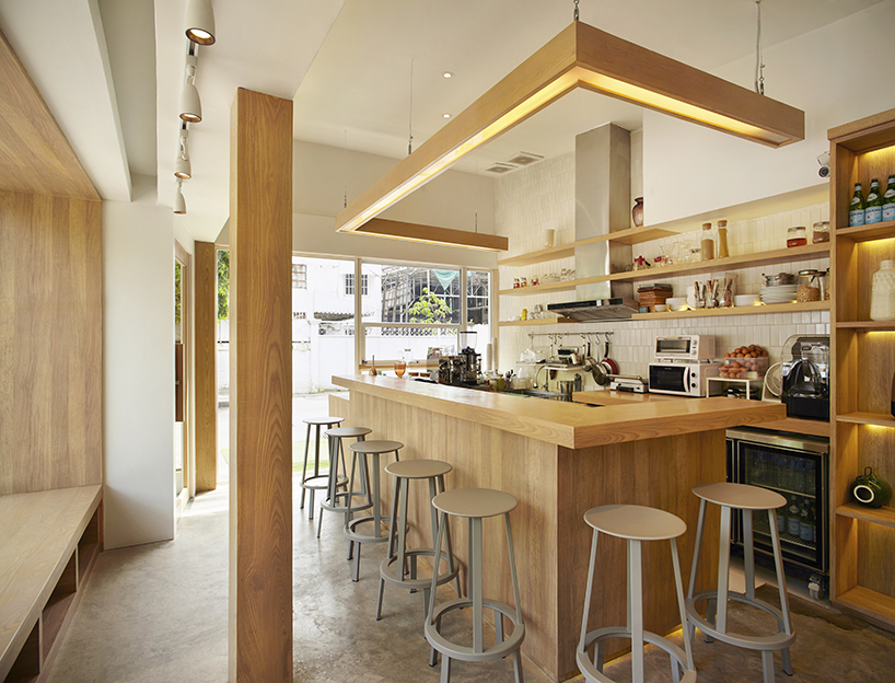 party space design creates a simple common room cafe in bangkok