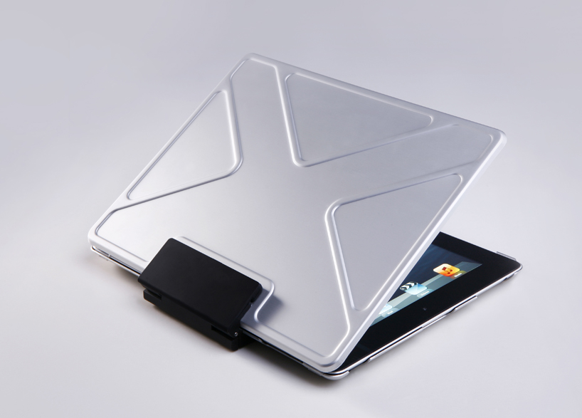 tank anti shock aluminum iPad case by andrea ponti