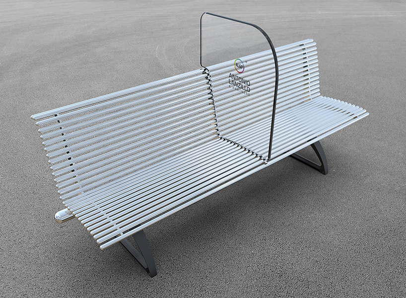 'shield' is a bench to fight COVID-19 designed by antonio lanzillo & partners designboom