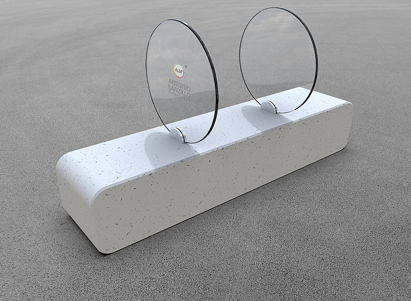 'shield' is a bench to fight COVID-19 designed by antonio lanzillo & partners designboom