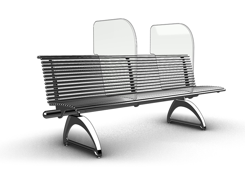 'shield' is a bench to fight COVID-19 designed by antonio lanzillo & partners designboom