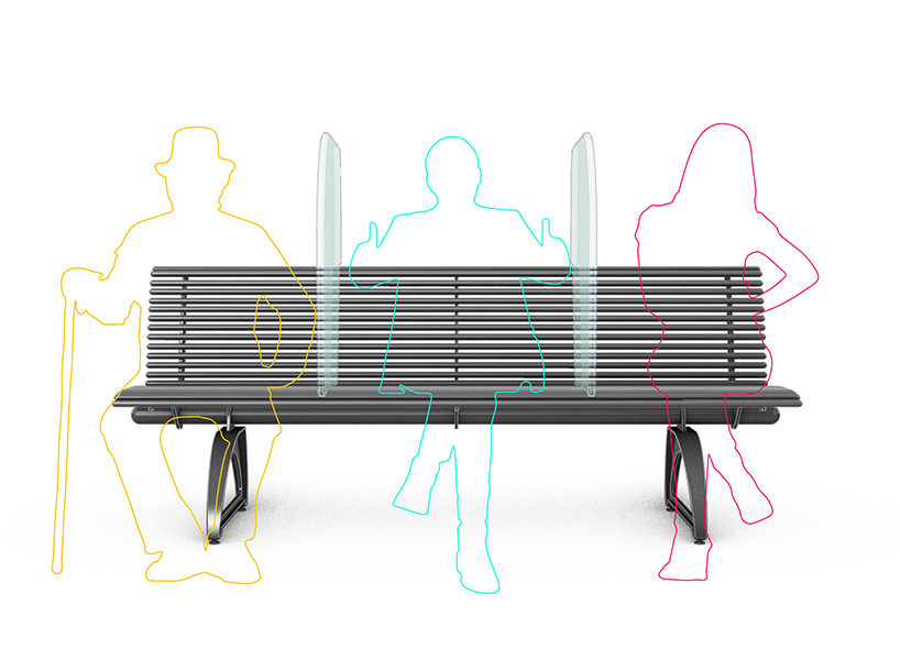 'shield' is a bench to fight COVID-19 designed by antonio lanzillo & partners designboom
