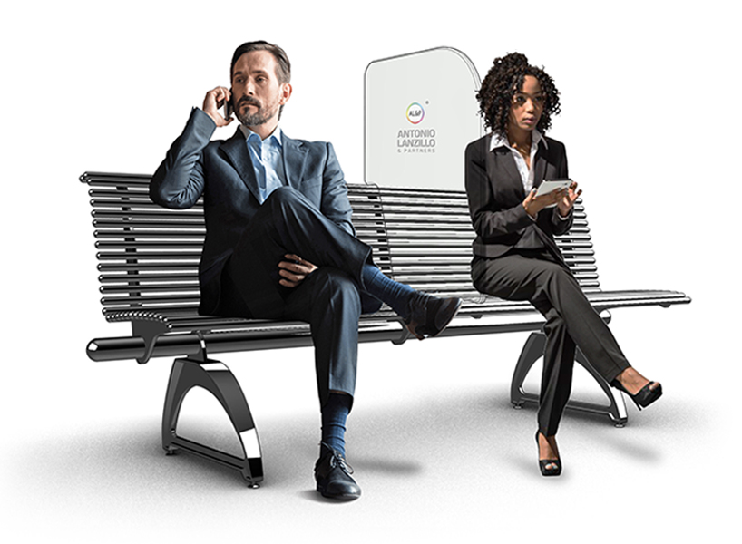 'shield' is a bench to fight COVID-19 designed by antonio lanzillo & partners designboom