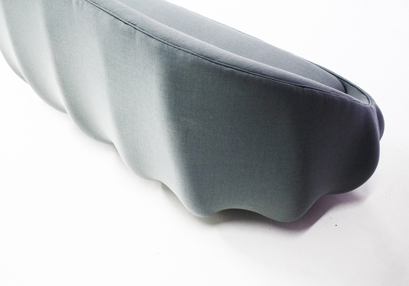 markus johansson curves comfy coquille sofa into shell form