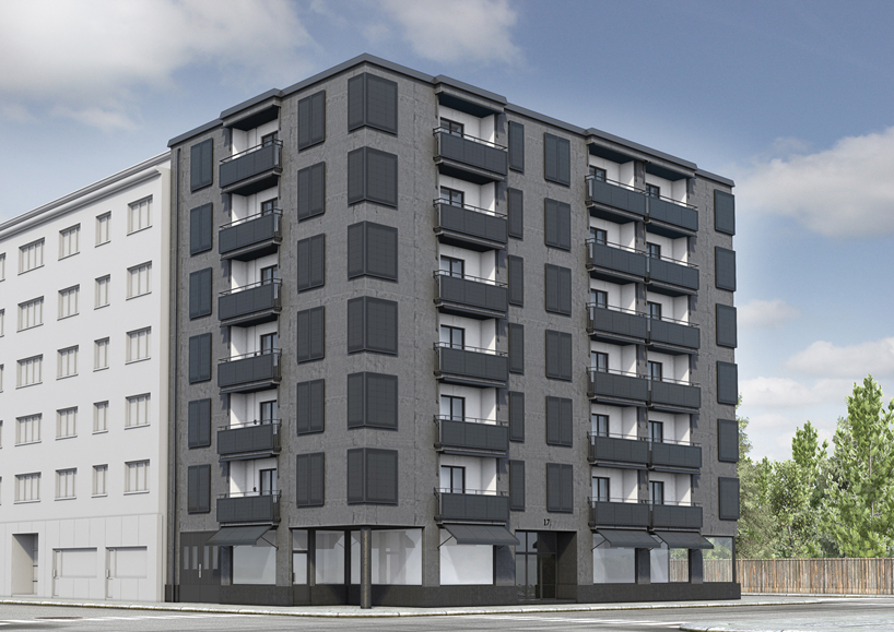 bernstrand integrates solar panels into an active frontage system