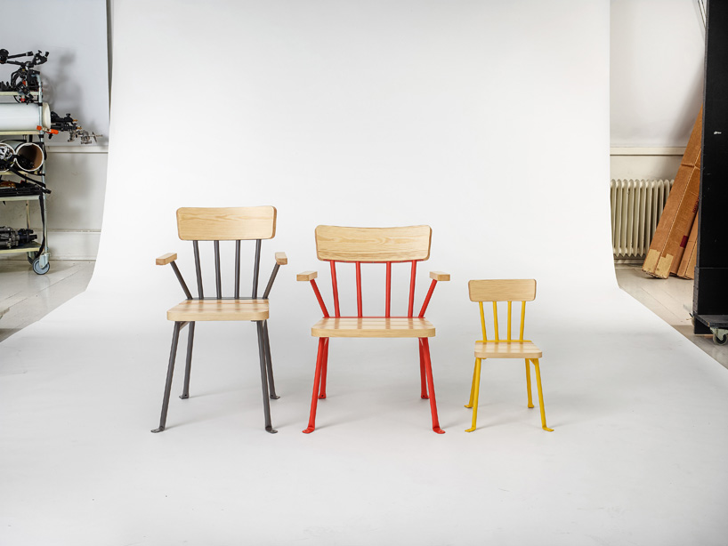bernstrand & co. designs brightly painted bollnäs chairs for public use