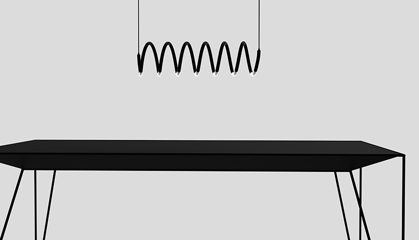 michael samoriz pays homage to the tungsten filament with helix lamp michael samoriz helix lamp designboom