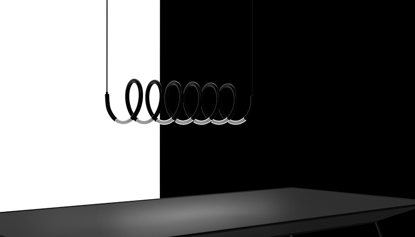 michael samoriz pays homage to the tungsten filament with helix lamp michael samoriz helix lamp designboom
