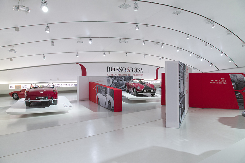 shiro studio completes 'rosso&rosa' exhibition design for enzo ferrari museum in modena