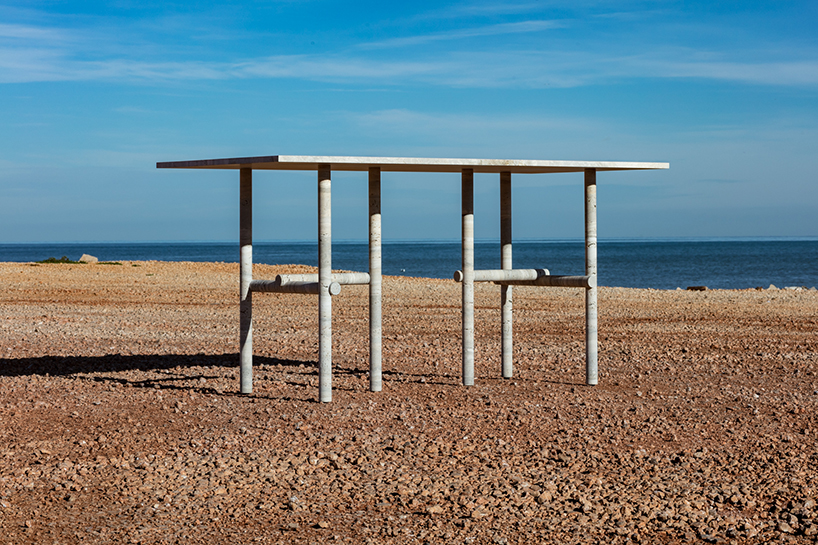 clément brazille ocean travertine stone ateliers romeo furniture designboom
