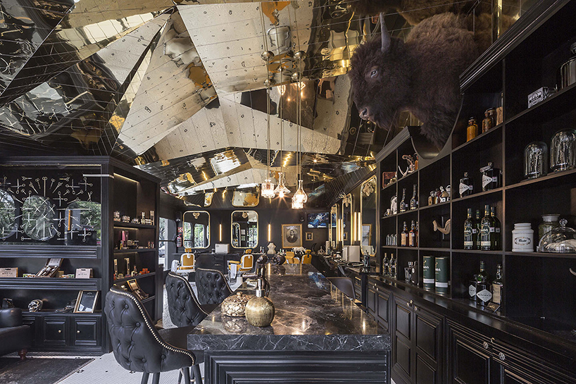 row studio interior barberia royal barber shop mexico city designboom