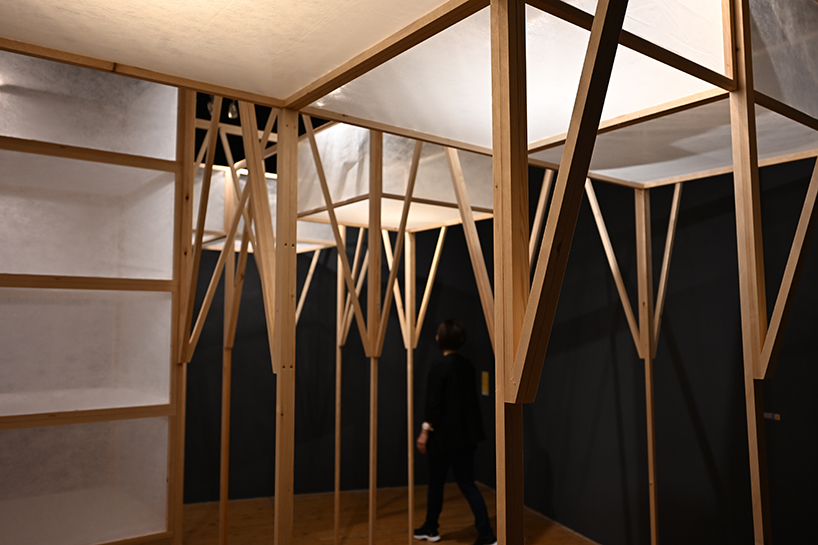 ryo yamada's site-specific timber installation visualizes future sea level at summerhall arts