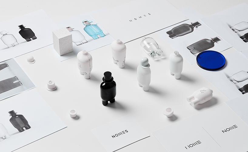 jiyoun kim studio membuat botol parfum berbentuk manusia untuk mewakili waktu dan uang yang dirancang oleh desainer