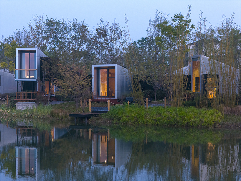 hand-charred wood clads wiki world's cabin of maze complex dotting island in wuhan