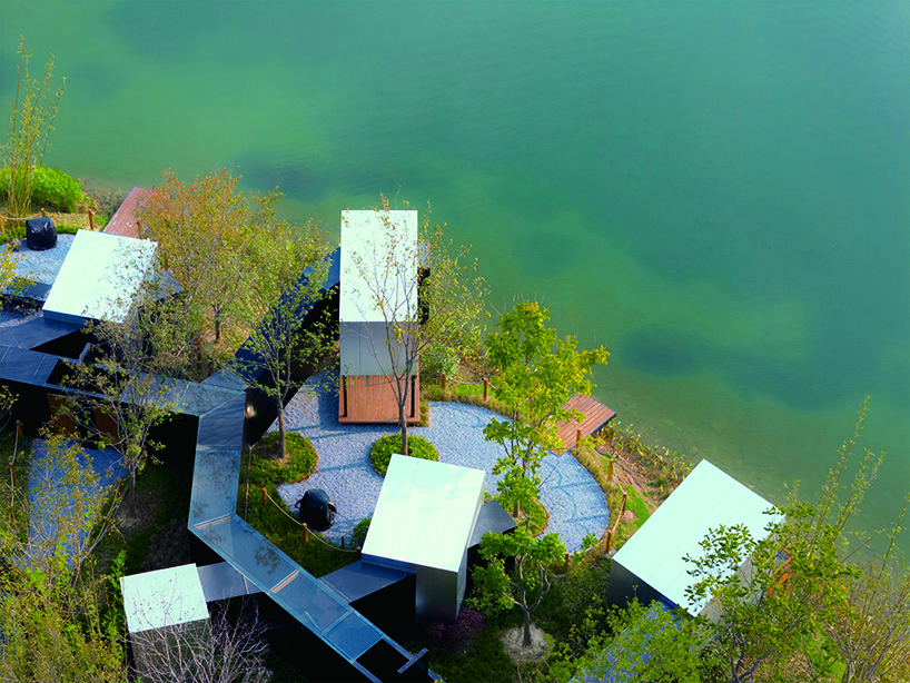 hand-charred wood clads wiki world's cabin of maze complex dotting island in wuhan