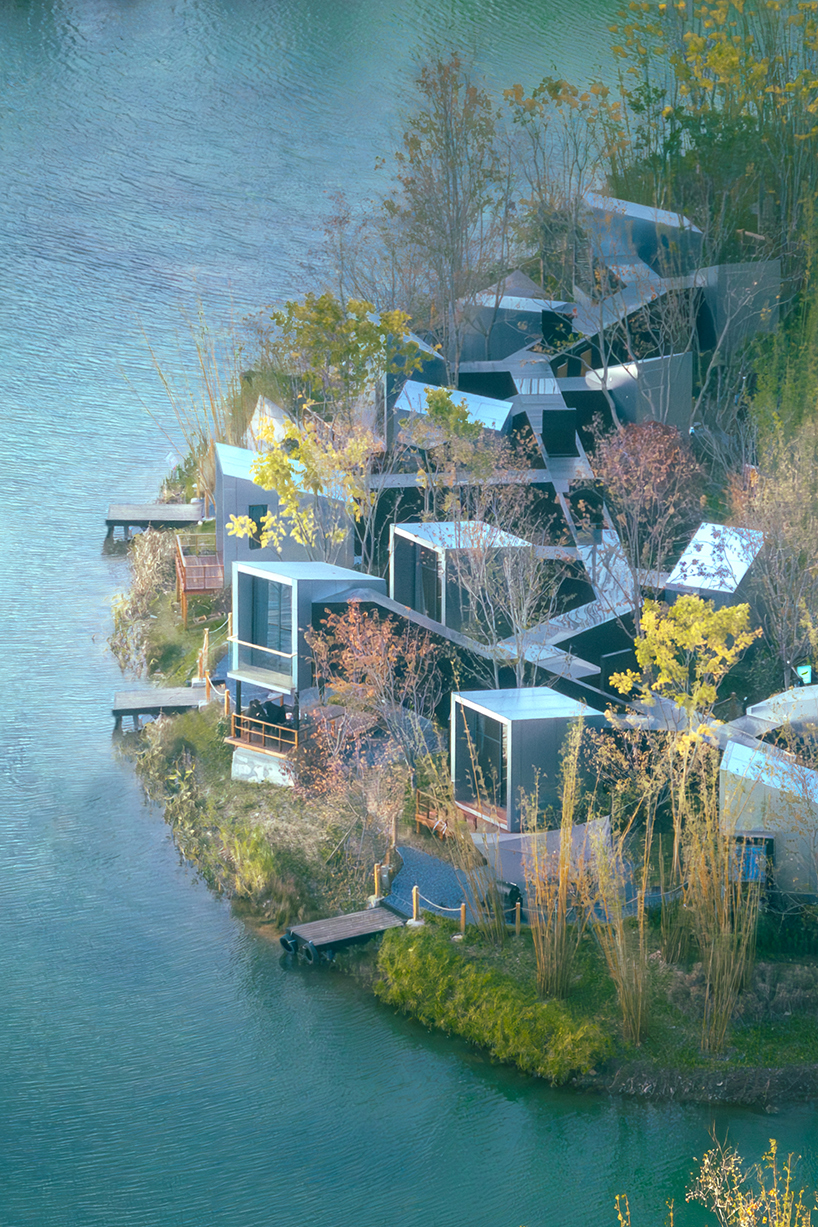 hand-charred wood clads wiki world's cabin of maze complex dotting island in wuhan