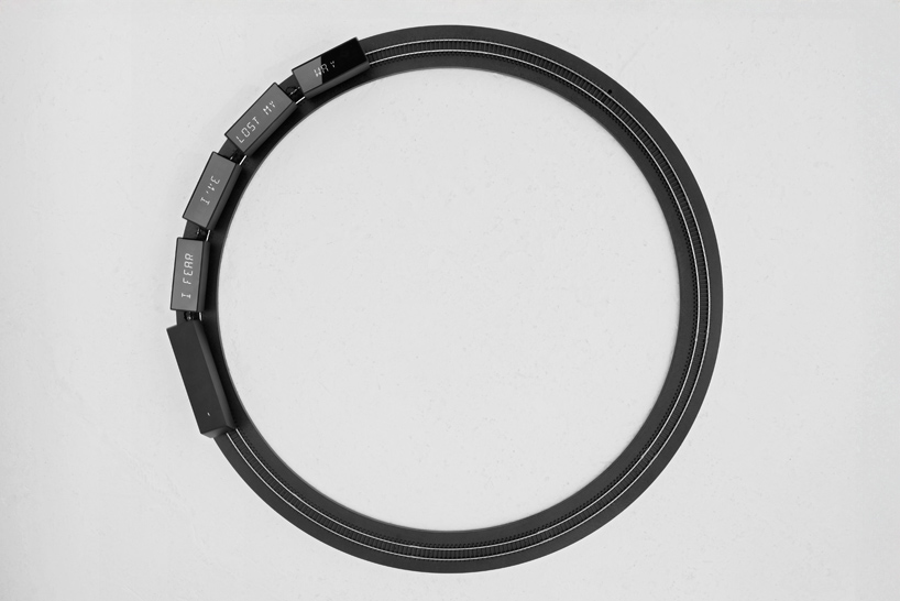 three kinetic generative sculptures express internal psychological states as digital poems