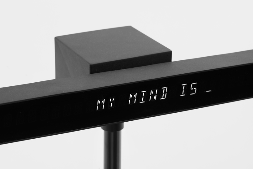 three kinetic generative sculptures express internal psychological states as digital poems