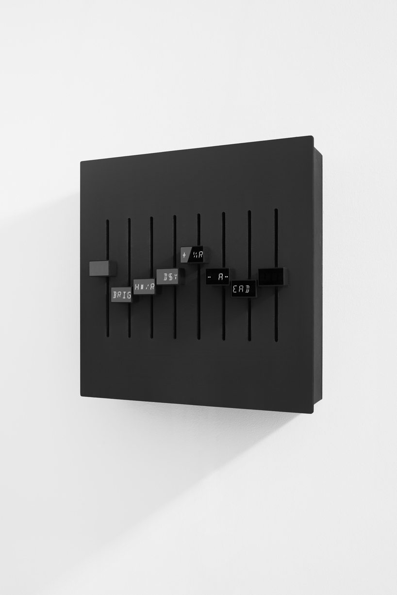 three kinetic generative sculptures express internal psychological states as digital poems