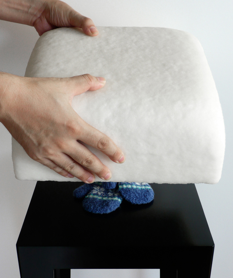 shinobu koizumi's useful snow-like objects won't melt away