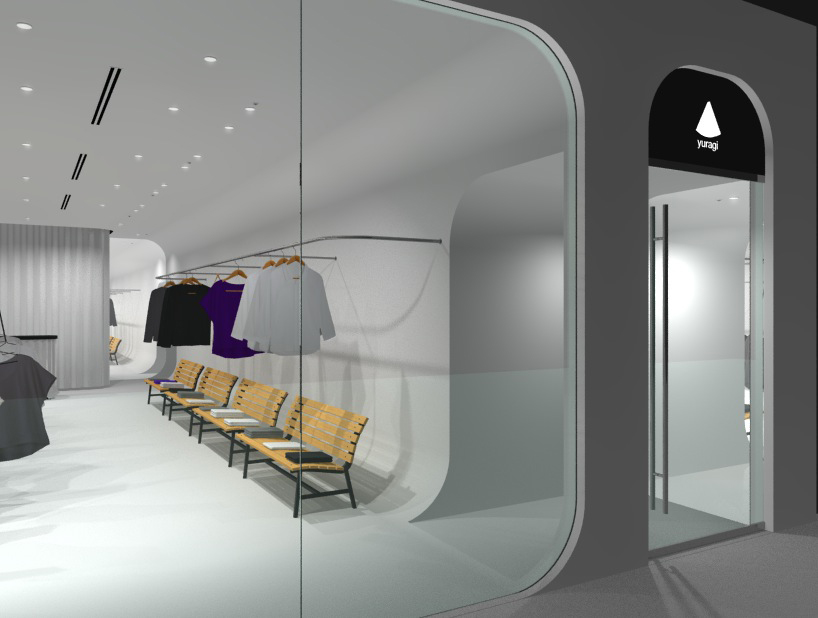 shinobu koizumi designs swinging clothes hanger for yuragi