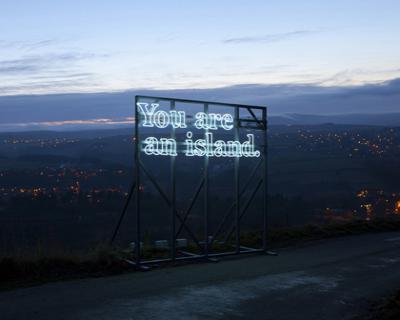 you are 'on' an island   a neon light project by alicia eggert + mike fleming 