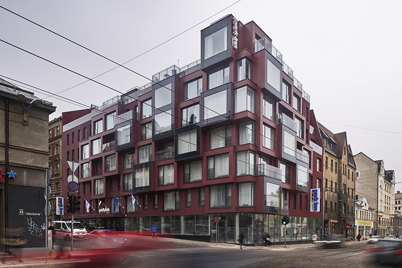 NRJA's apartment hotel in riga is punctuated by pixelated glass panels - 1