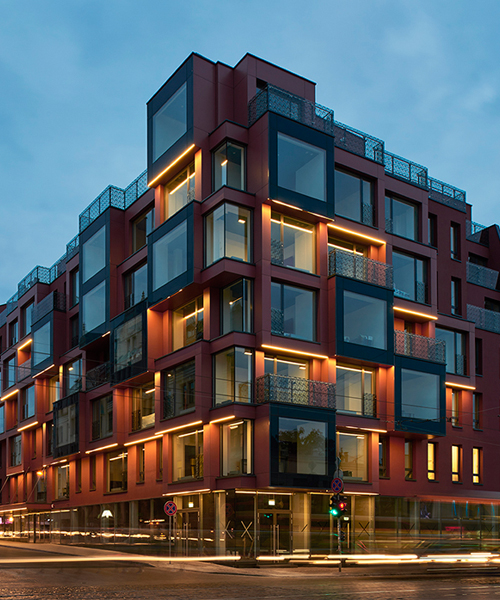 NRJA's apartment hotel in riga is punctuated by pixelated glass panels