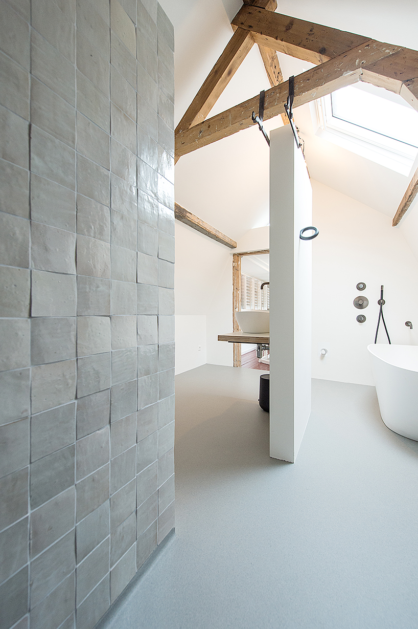 refurbished townhouse in the hague by bloot features sunken kitchen