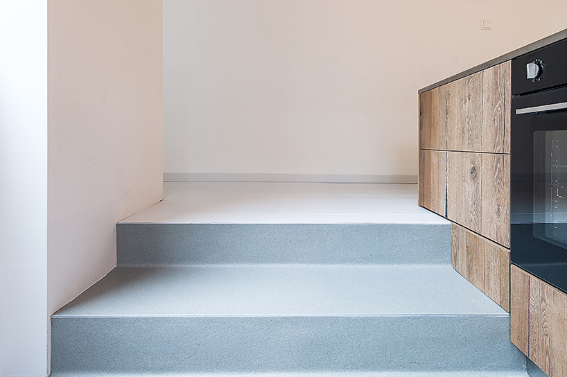 refurbished townhouse in the hague by bloot features sunken kitchen