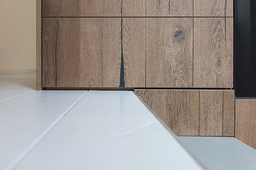 refurbished townhouse in the hague by bloot features sunken kitchen