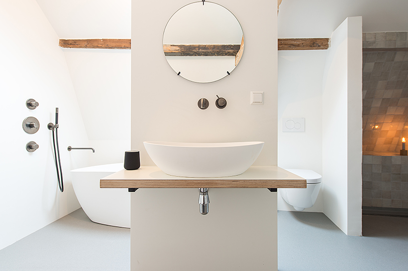 refurbished townhouse in the hague by bloot features sunken kitchen