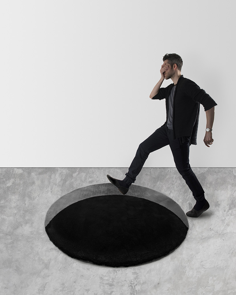 scott jarvie's void rug creates the illusion of a gaping black hole