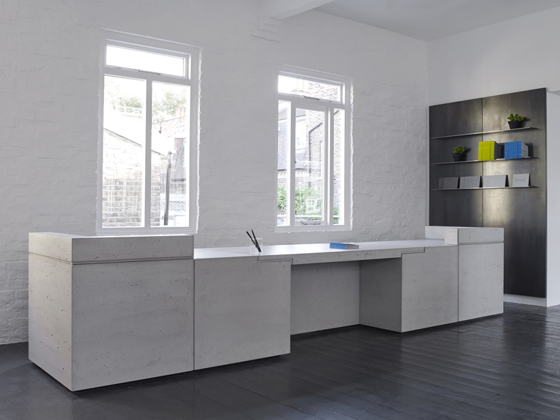 paul crofts studio clerkenwell london showroom isomi in concrete designboom
