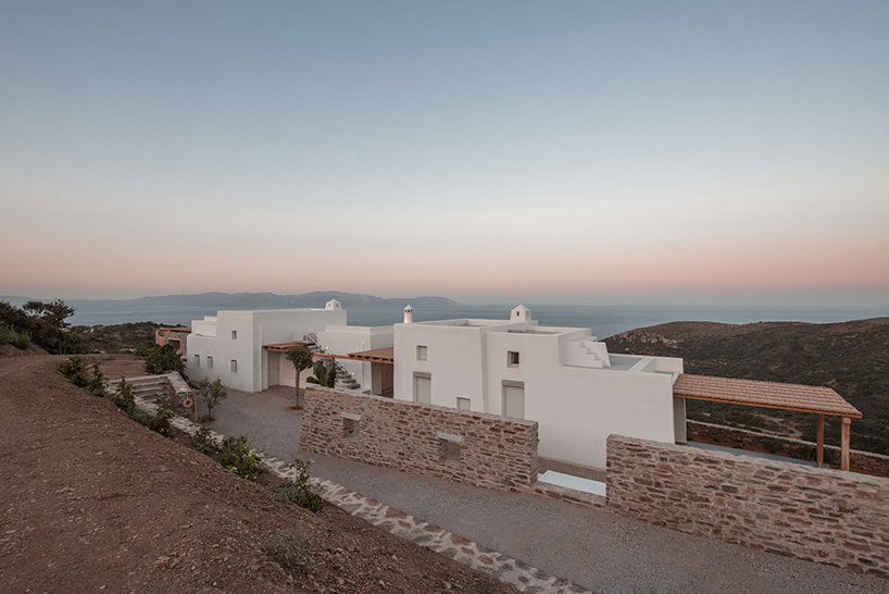 r.c. tech embeds summer house with viewing plateaus in greek landscape