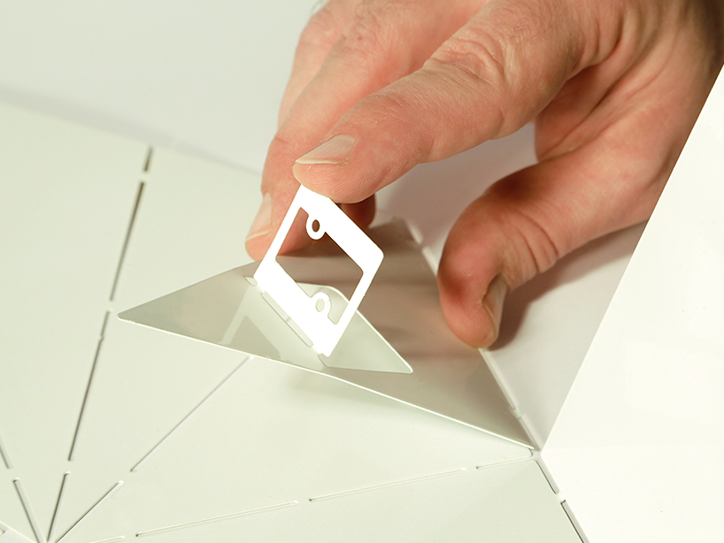 folded origami table lamp by mirco kirsch for belt + sund
