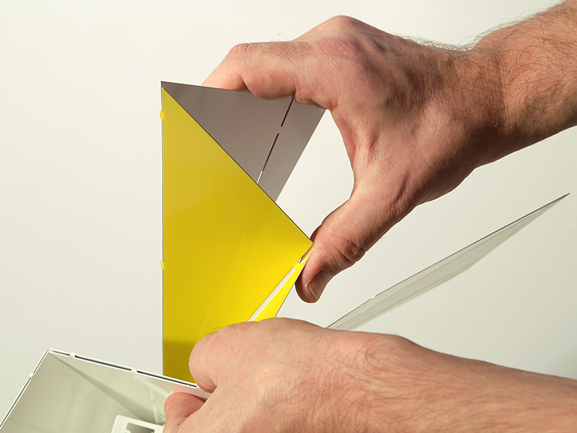 folded origami table lamp by mirco kirsch for belt + sund