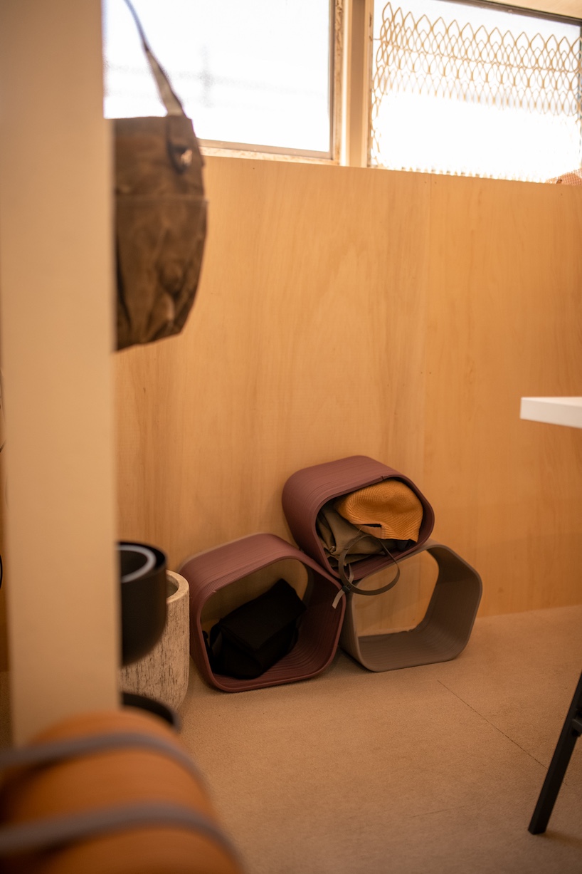 modular 3D printed facade wraps workspace in japan like knit textile