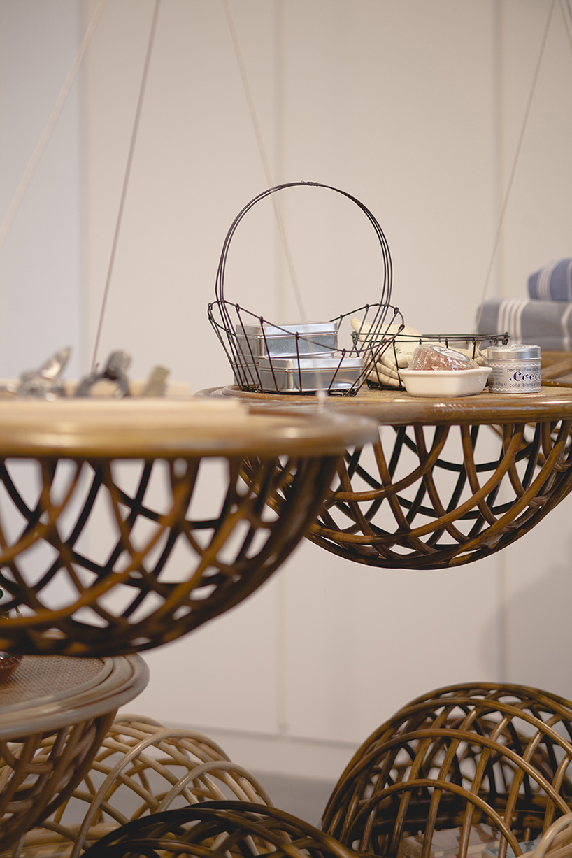 studio SKLIM develops rattan clouds for singapore storefront